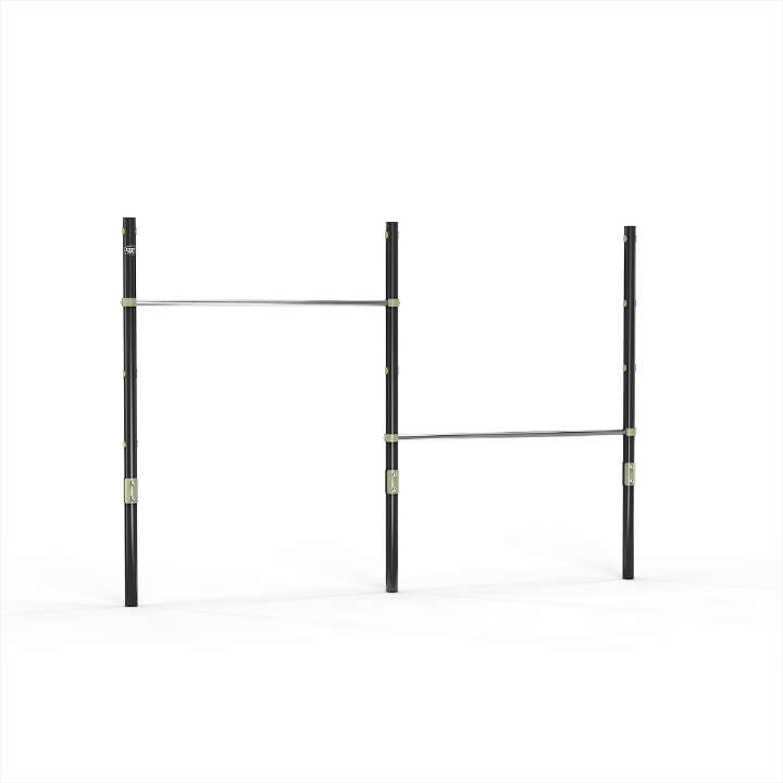 EXIT TOYS Höhenverstellbare Edelstahl Doppel-Reckstange Ivy